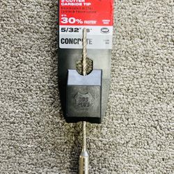 Milwuakee New 5/32” X 6” Concrete Drill Bit 