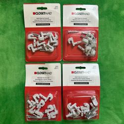 Closet Wall Clips for Drywall - 4 Packs