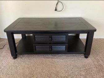LIVING ROOM TABLE TV CONSOLE DARK WALNUT COLOR WITH DRAWERS