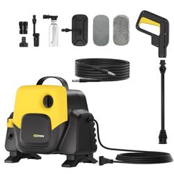 VERVEWAVE Water Pressure Washer for Car, Max. Deep-Cleaning Water Pressure, 2400 PSI, Power High-Pressure Washer with 5-in-1 Nozzles and Foam Pot, Veh