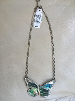 NEW! Fossil brand butterfly necklace!