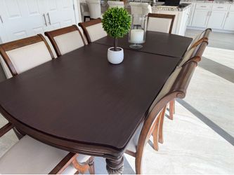 Formal Dining Room Set with Custom Table Pad