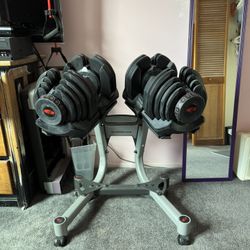 Bowflex 1090 Adjustable Dumbbells W/Stand 