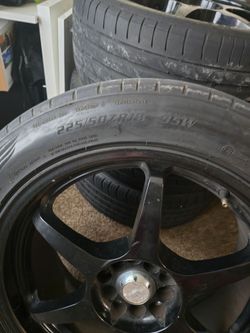 Used rims and tires black . 18"