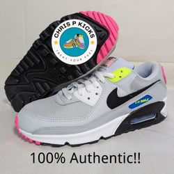 Nike Air Max 90 Sneakers Shoes BRAND NEW Men Size 8 Gray