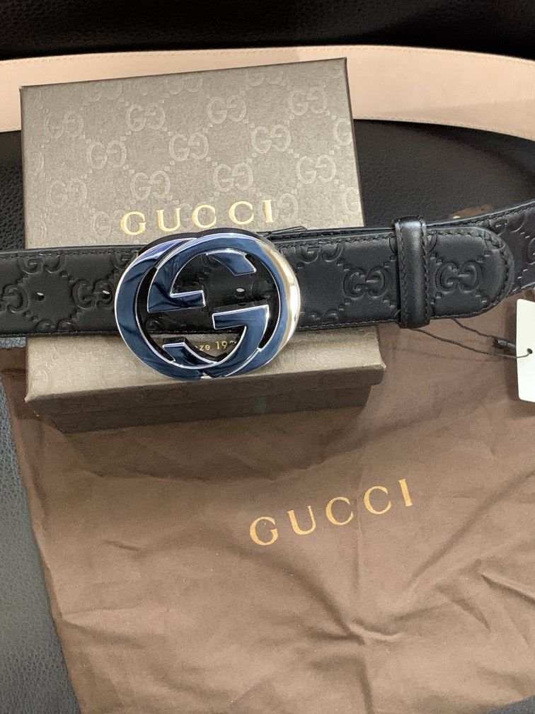 Gucci Signature Leather Belt Black