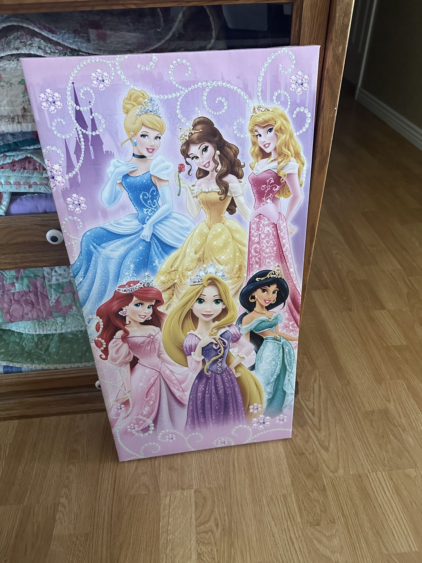 Disney Princess Canvas And Puzzle