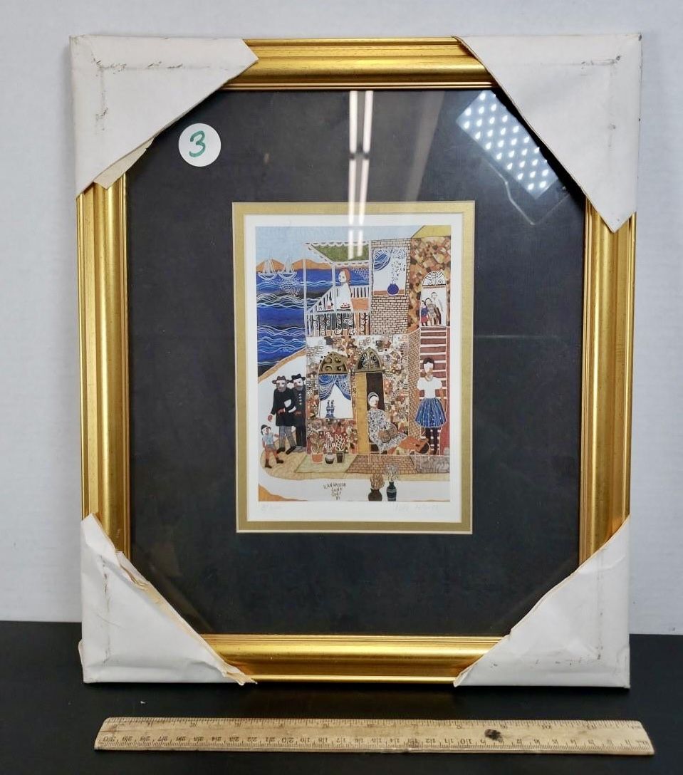 Haifa" Lithograph Framed/ Signed Ilan Hasson