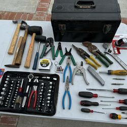 Larger Tool Bundle with Metal Tool Box