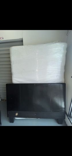 Queen bed and frame
