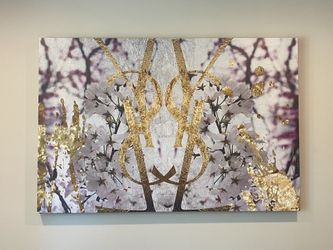 Oliver Gal YSL Inspired Floral Canvas 60” W x 40” H