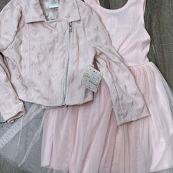 NEW Love To Be Loved Pink  Dress And Jacket Girls Sz 4 NWT