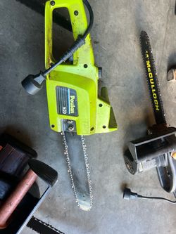 Chainsaws available. Previous owner told me they all work but have not tried out myself . B