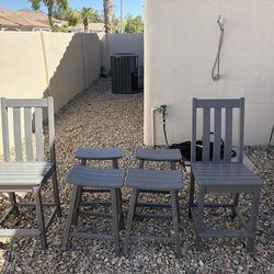 Polywood Dining Stool/chair Set