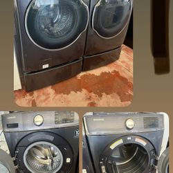 Samsung Washer And Electric Dryer W/pedestal Big Capacity 