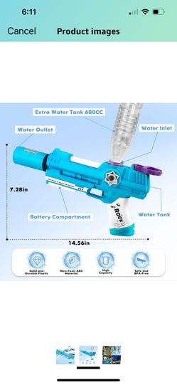 $20-NEW-ELECTRIC WATER TOY with Lighting Effects, Automatic Water Toy with Additional Water Capacity, Summer Beach Outdoor Pool Toys Water Party 