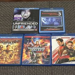 5 Blu-ray + DVD Movies Lot (all For $15