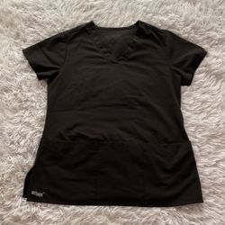 Medium Black Scrub Top 