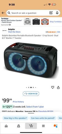Brand new never used dolphin speaker in box