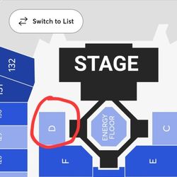 Kendrick Lamar Ticket Floor Next To The Stage