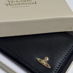Vivienne Westwood Black Leather Bi Fold Business Wallet [New in Box]