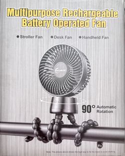 Multipurpose Rechargeable Battery Operated Fan F3