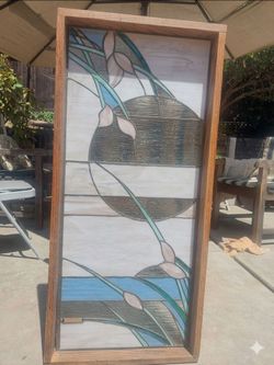 Two Framed Stained Glass Panels