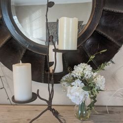 Metal Candle Holder. Candles Not For Sale 