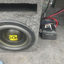 10” Sub With 2k Menace Amp And Two Menace 6 By 9s