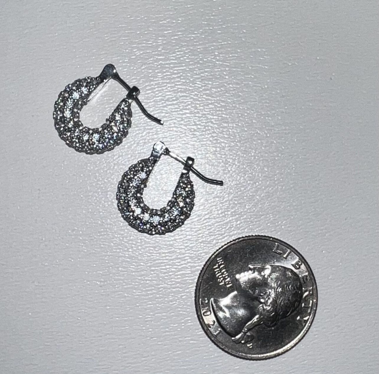 Mini Crystal Hoop Earrings