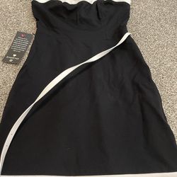 Brand New Black And White Strapless Dress