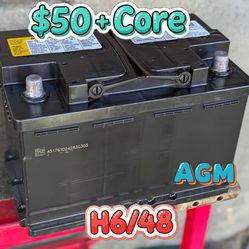 AGM Car Battery Group Size 48/H6