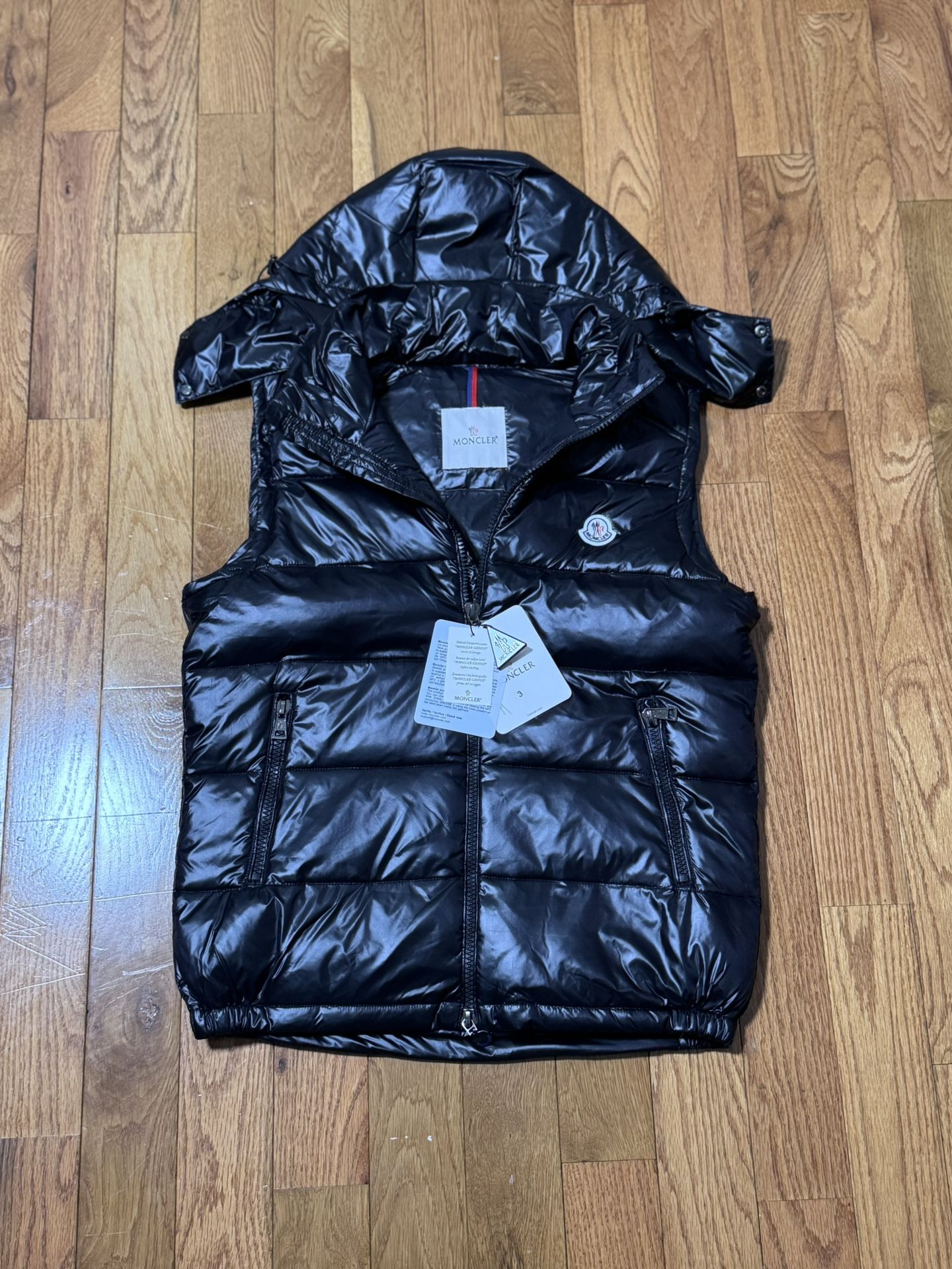 Black Moncler puffer vest