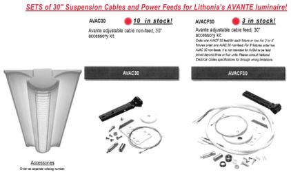 Lithonia 30" suspension hardware