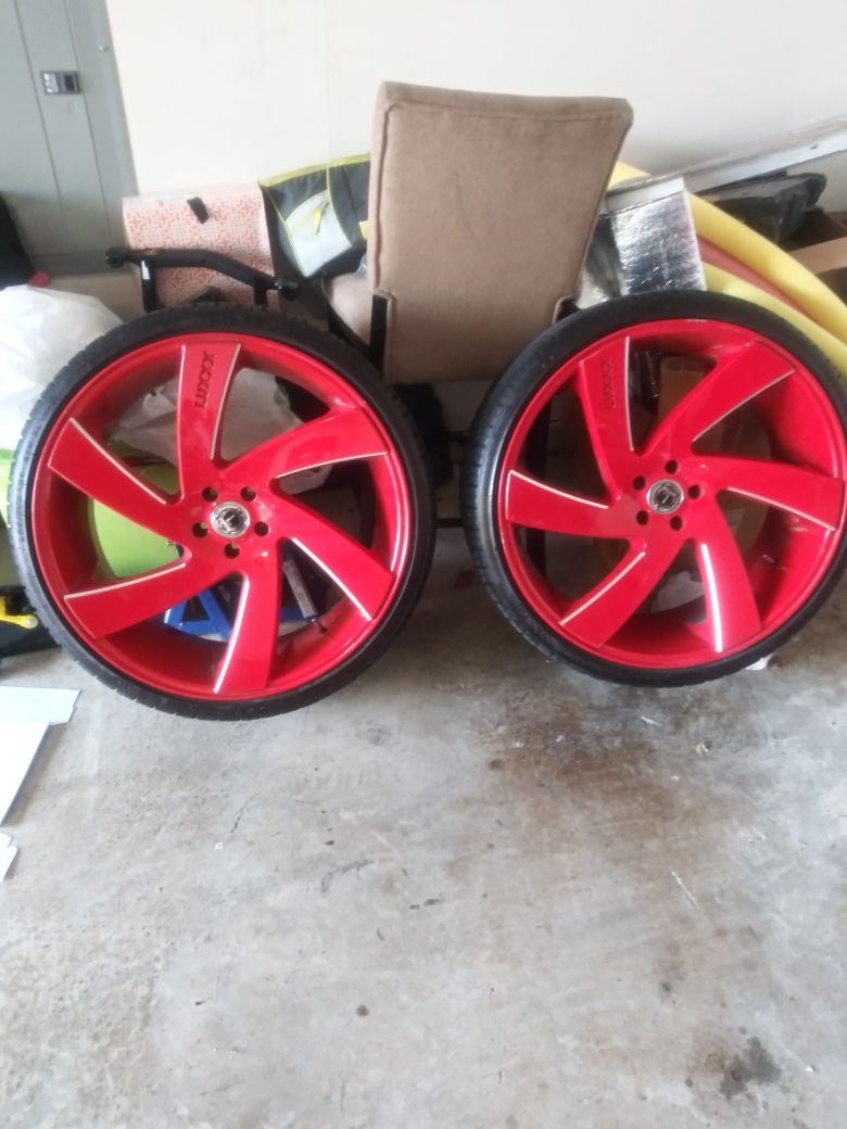 24 inch Luxx rims, Garage Kept.Good Tires $1000 for Sale in Irving, TX ...