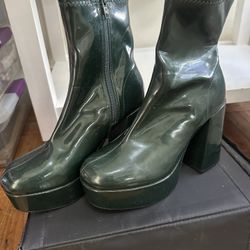 Dark green Platform Boots 