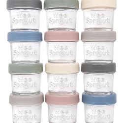 NEW!!!! Baby Food Storage Glass/ Nuevo !!!Almacenamiento de Alimento Para Bebé !