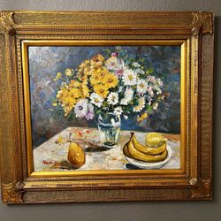 Gorgeous Still-life Oil Painting, Signed