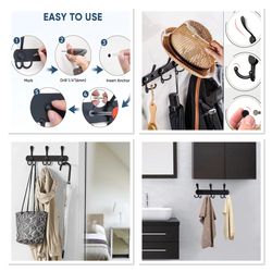 3 Tri Stainless Steel Coat Hook for Coat Hat Robes Towel in Mudroom Entryway