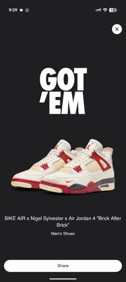 Brick by brick fire red 4s (9.5)