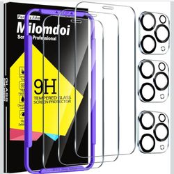 iPhone 11 Screen & Camera Protector 3 Pack, Tempered Glass (Milomdoi)