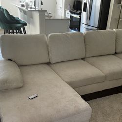 Beige Sectional Couch 
