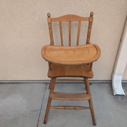 Kid's Wood High Chair