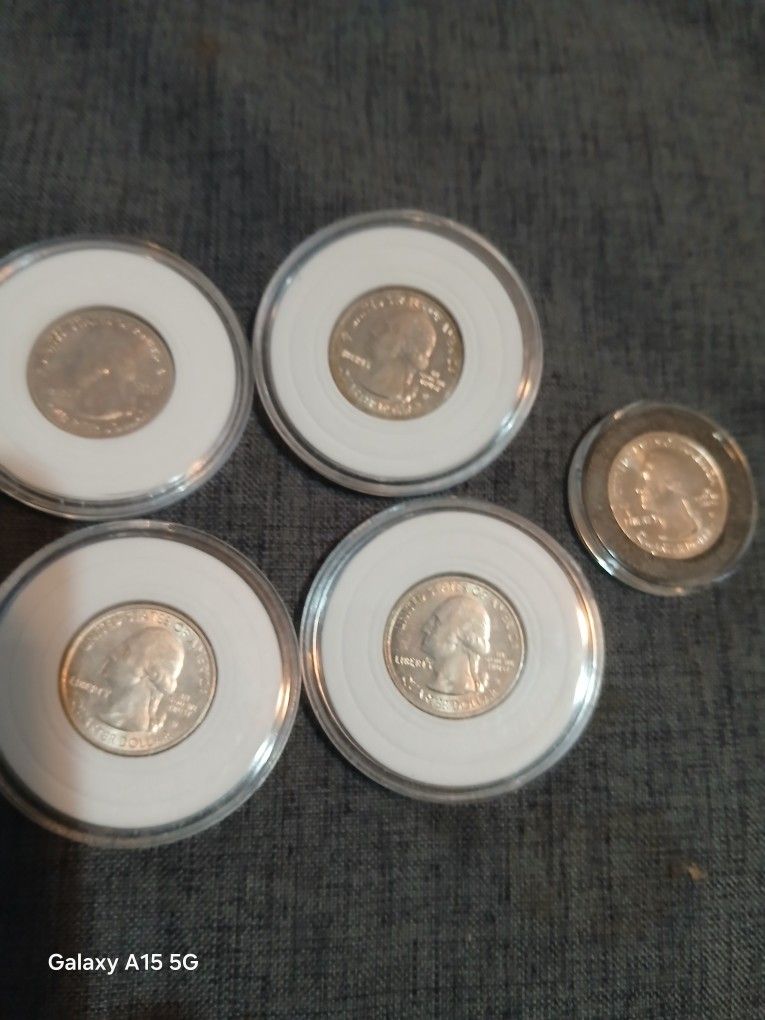 Lot Of 5 W Quarters1