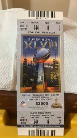 2014 Super Bowl  Ticket 