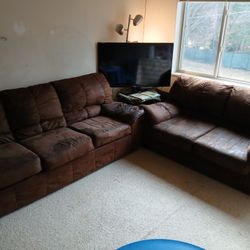 FREE. Sectional Dark Brown Sofa