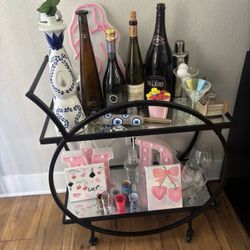 Glass Bar Cart 