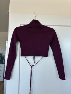 Zara Purple Cropped Long Sleeve