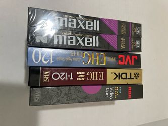 Maxell, TDK, JVC, RCA VHS Tapes Lot