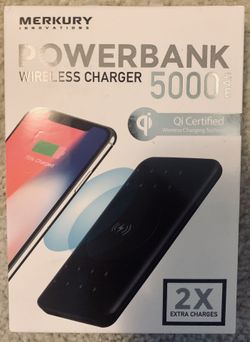 Merkury Iphone Qi-Certified 5000 mAh Wireless Charger- BNiB!